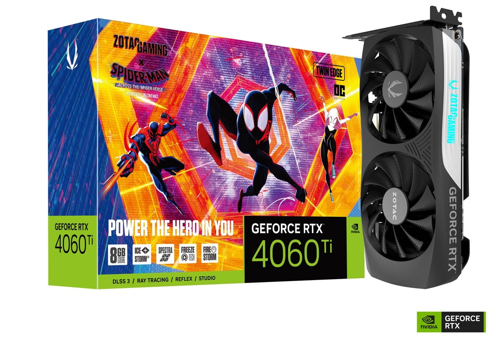 Zotac Gaming GeForce RTX 4060 Ti 8GB Twin Edge OC SPIDER-MAN™: Across the Spider-Verse Bundle ZT-D40610H-10SMP