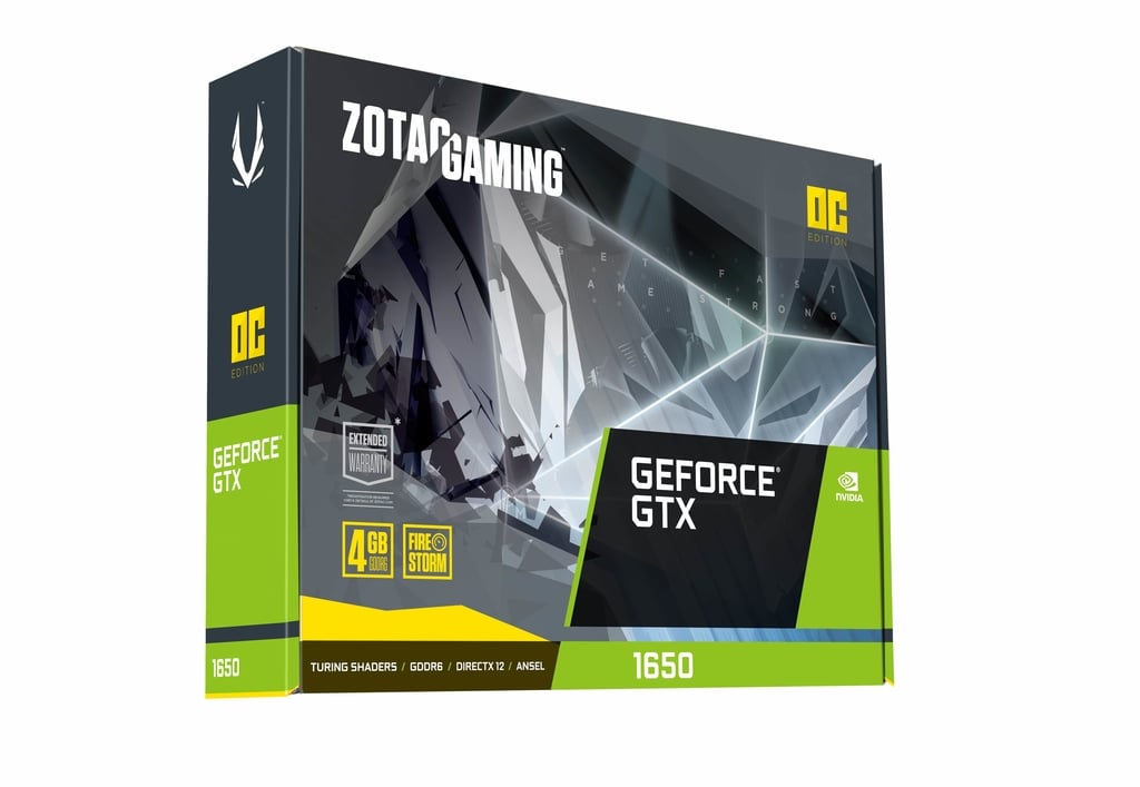 ZOTAC GAMING GeForce GTX 1650 OC 4GB GDDR6 128-bit Gaming Graphics Card, Super Compact (ZT-T16520F-10L)