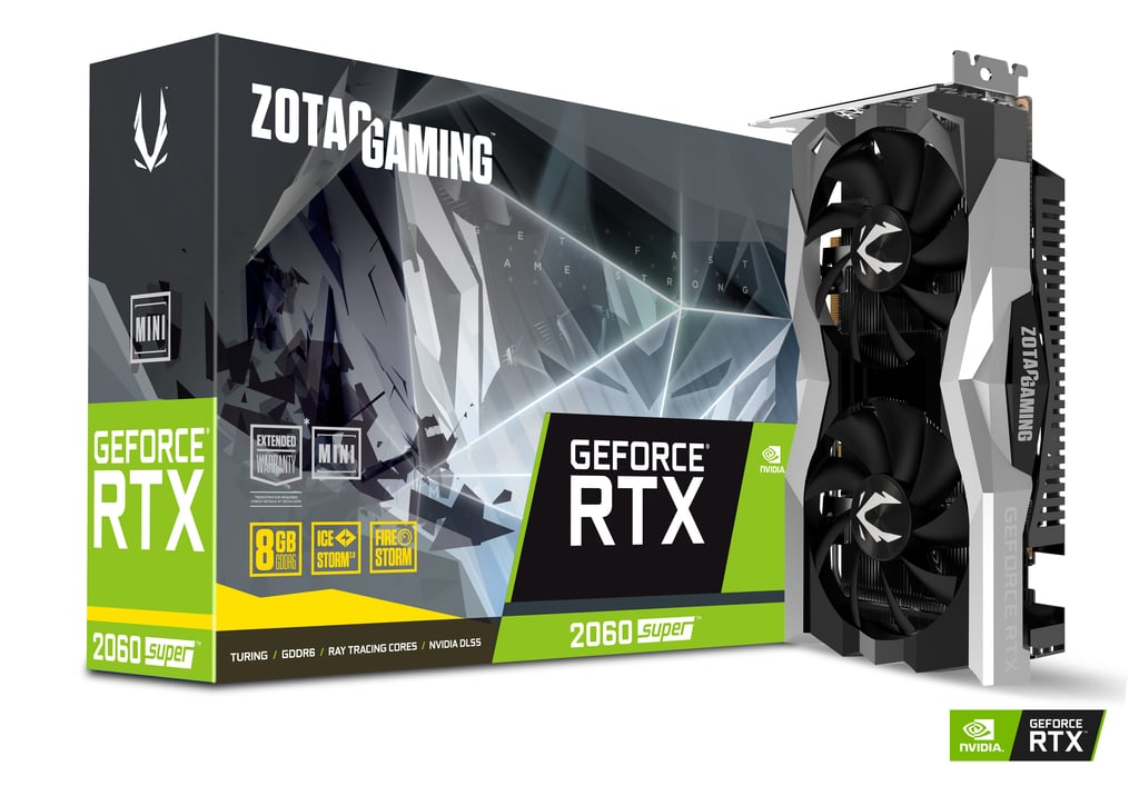 ZOTAC GAMING GeForce RTX 2060 SUPER MINI 8GB GDDR6 256-bit 14Gbps Gaming Graphics Card, Ice Storm 2.0, Super Compact (ZT-T20610E-10M)