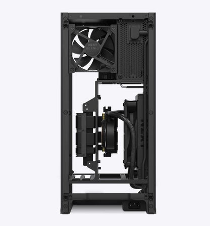 NZXT H1 Version 2 - Small Form-Factor ITX Case - Dual Chamber Airflow - Tinted Tempered Glass Front Panel - 140mm Liquid Cooler - SFX 750W 80+ Gold PSU - PCIe Gen4 Riser