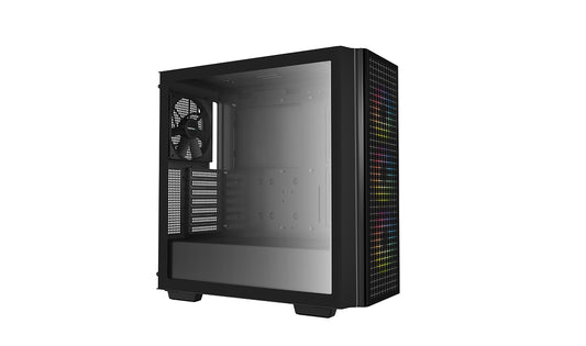 DeepCool CG540 Mid-Tower Case displays a striking tempered glass panel and generous cooling capacity
