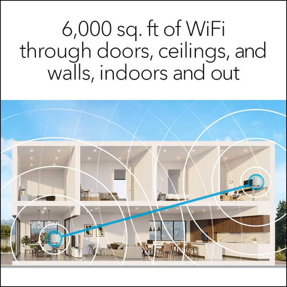 NETGEAR AX4200 Orbi 750 Series Tri-Band WiFi 6 Mesh System, 4.2Gbps, Router + 2 Satellites WiFi Mesh System (RBK753)