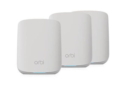 NETGEAR Orbi Dual-Band WiFi 6 Mesh System, 1.8Gbps, Router + 2 Satellites AX1800 WiFi Mesh System (RBK353)