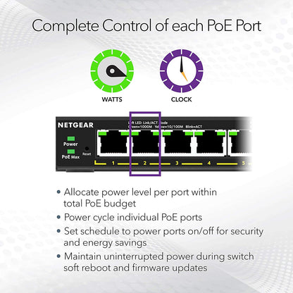 NETGEAR 16-Port PoE+ Gigabit Ethernet Plus Switch (180W) with 1 SFP Port 300 Series Plus Switch (GS316EP)