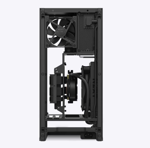 NZXT H1 Version 2 - Small Form-Factor ITX Case - Dual Chamber Airflow - Tinted Tempered Glass Front Panel - 140mm Liquid Cooler - SFX 750W 80+ Gold PSU - PCIe Gen4 Riser