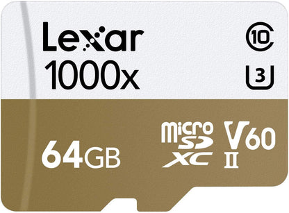 Lexar Professional 1000x microSDHC™/microSDXC™ UHS-II cards - with Adapter