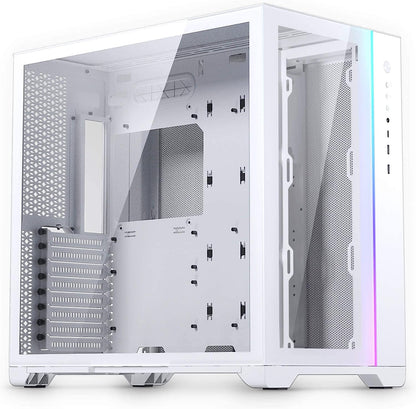 MagniumGear NEO Qube 2, Dual Chamber ATX Mid-Tower, Digital-RGB Lighting, Front I/O USB Type C, Tempered Glass Panels (MG-NE620Q)