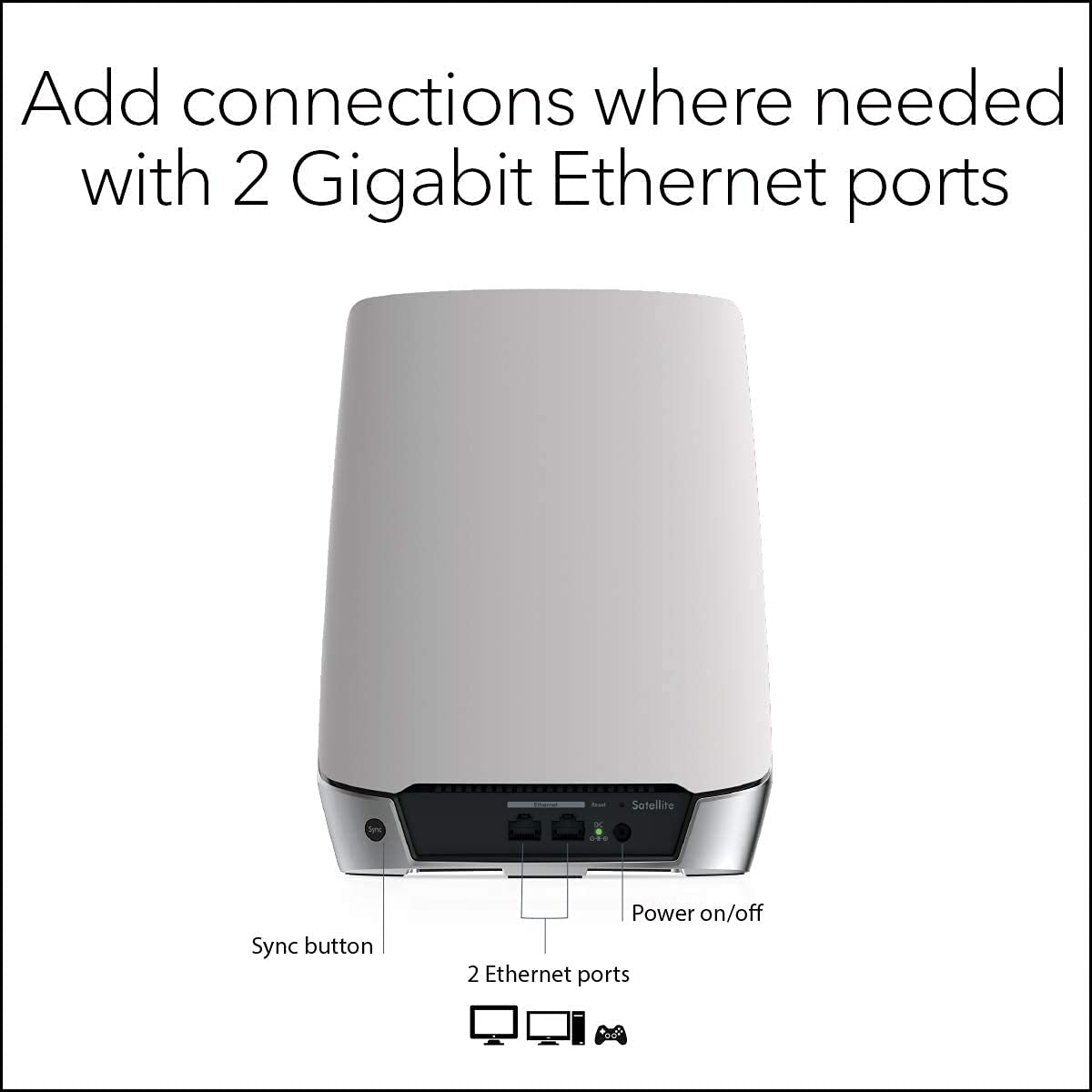 NETGEAR Orbi 750 Series Tri-band WiFi 6 Mesh Add-on Satellite, 4.2Gbps AX4200 WiFi Satellite (RBS750)