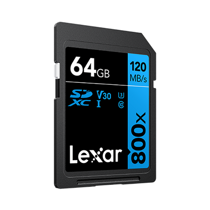 Lexar Professional 800x SDXC™ UHS-I cards