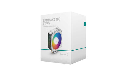 DeepCool GAMMAXX 400 XT featuring a static rainbow LED fan with PWM