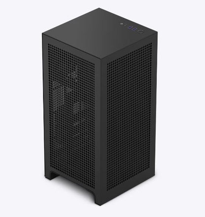 NZXT H1 Version 2 - Small Form-Factor ITX Case - Dual Chamber Airflow - Tinted Tempered Glass Front Panel - 140mm Liquid Cooler - SFX 750W 80+ Gold PSU - PCIe Gen4 Riser