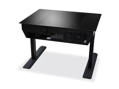 Lian Li DK-04F/ DK-05F/ DK-04GX Black - Switchable Glass, New Monitor Bracket Desk Case