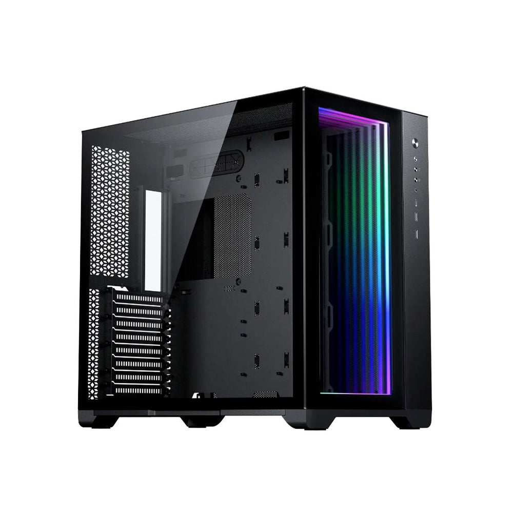 MagniumGear NEO Qube 2 IM, Dual Chamber ATX Mid-Tower, Digital-RGB Infinity Mirror Front Panel, Front I/O USB Type C, Tempered Glass Panels(MG-NE620QI)