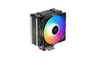 DeepCool GAMMAXX 400 XT featuring a static rainbow LED fan with PWM