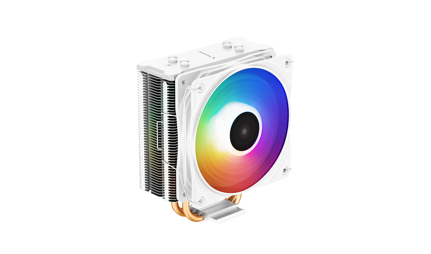 DeepCool GAMMAXX 400 XT featuring a static rainbow LED fan with PWM