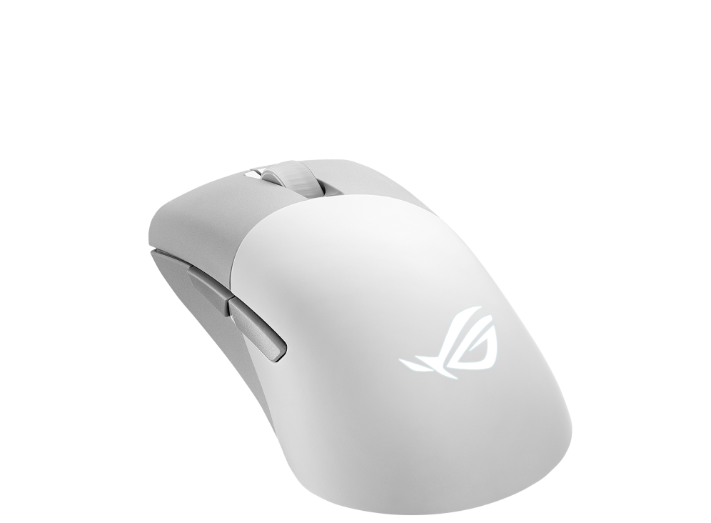 ASUS ROG Keris Wireless AimPoint lightweight 75-gram wireless RGB gaming mouse, 36,000 dpi ROG AimPoint optical sensor, tri-mode connectivity, ROG SpeedNova wireless technology, swappable mouse switches, ROG Micro Switches, PBT buttons, ROG Paracord