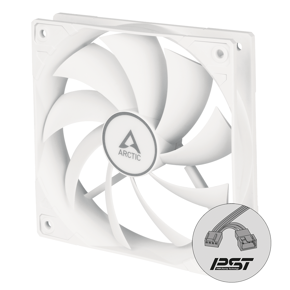 Arctic F12 PWM PST 120 mm 4-Pin Case Fan with PWM Sharing Technology (PST), quiet motor, Computer, Fan Speed: 230-1350 RPM